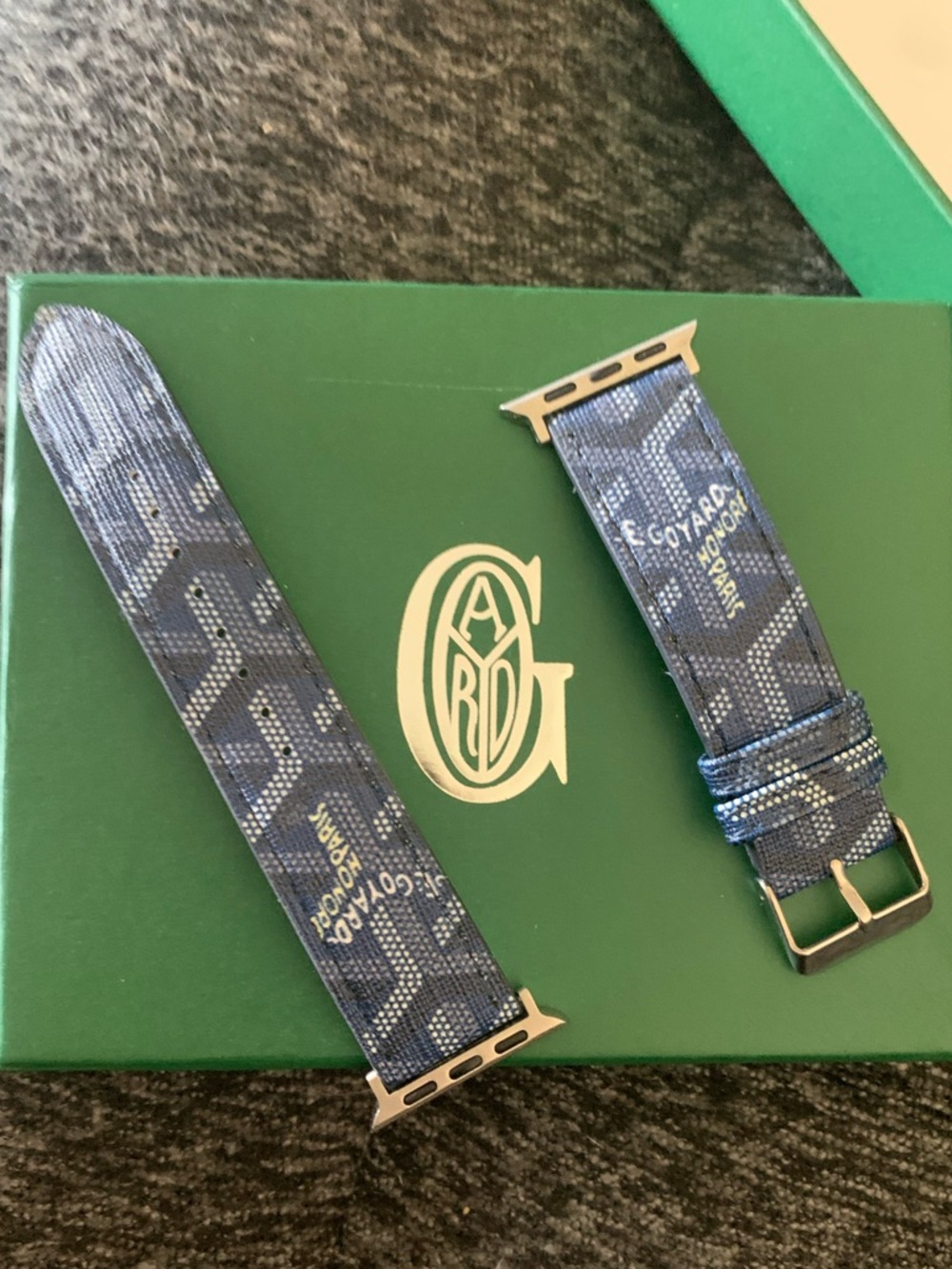 Goyard Blue Signature Pattern Watch Strap